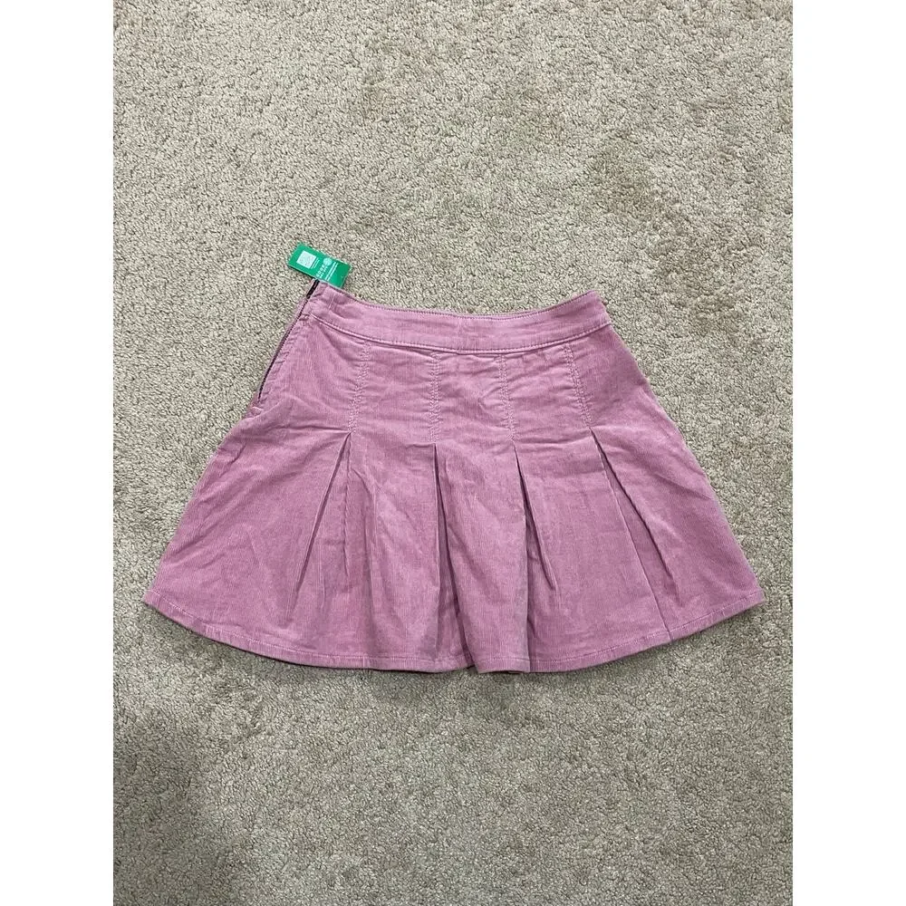 GAP Kids Girl's NWT Pink Corduroy Pleated Skirt Feminine Preppy Size XL / 12 NEW